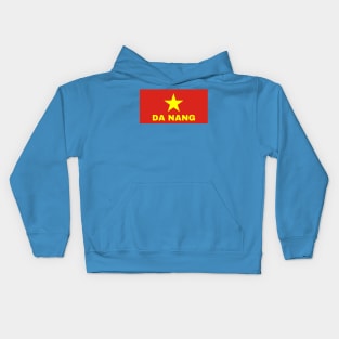 Da Nang City in Vietnamese Flag Kids Hoodie